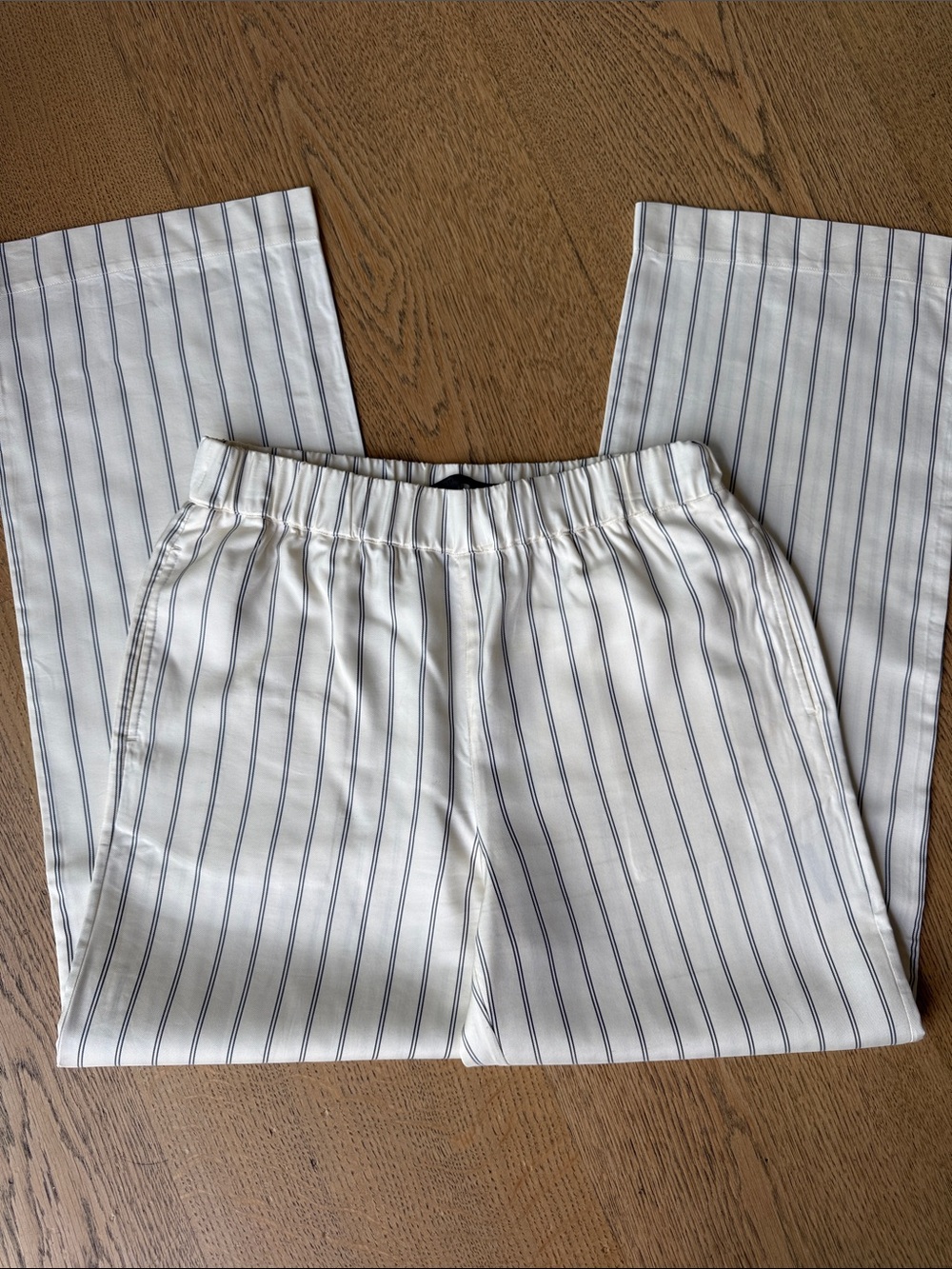 Jenni Kayne Cream Pants with Navy Stripes